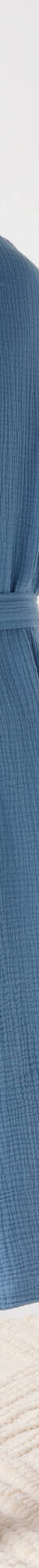 Peignoir col châle mixte triple gaze de coton Colombine®, personnalisable (bleu) Peignoir col châle mixte triple gaze de coton Colombine®, personnalisable (bleu)